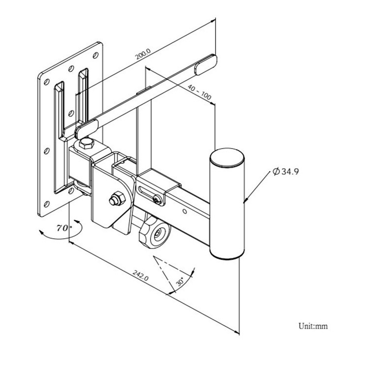 JYSP-120 (support mural pour haut-parleur)