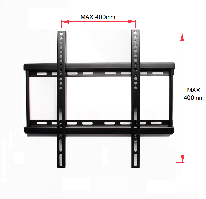  Support mural fixe pour téléviseur pour la plupart des téléviseurs de 26 à 55 pouces, support mural pour téléviseur ultra fin JY-LCD-B04