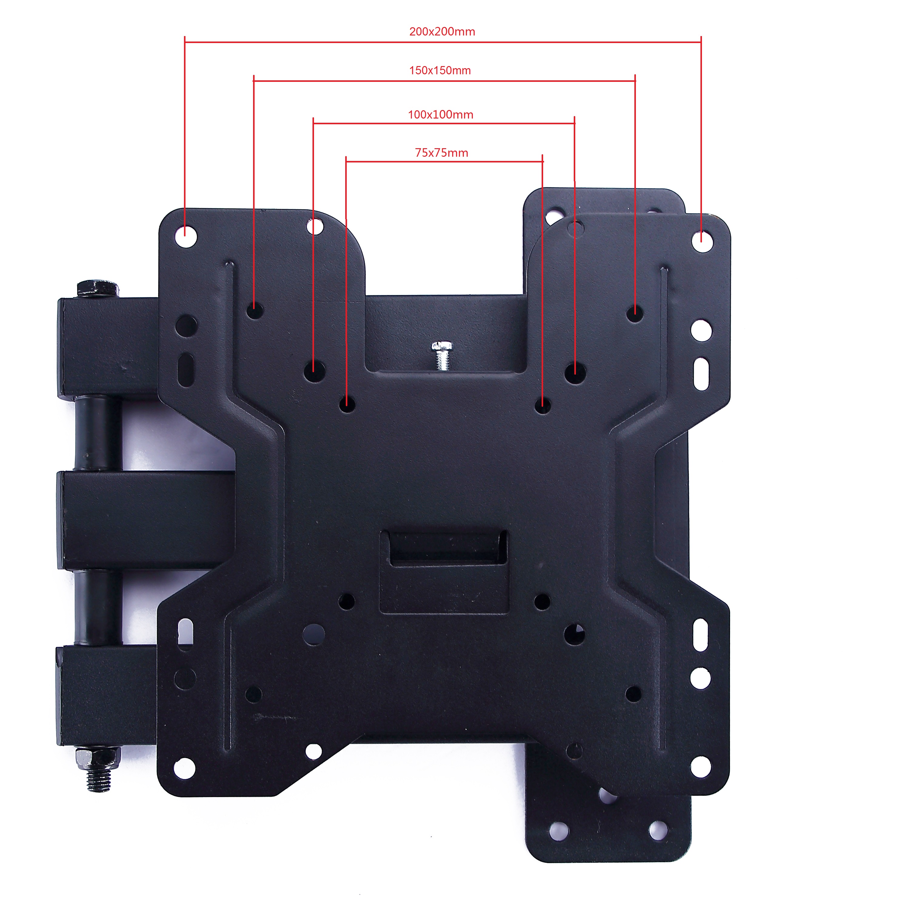 Mount Factory Support de montage mural articulé pivotant pour téléviseur à mouvement complet en noir pour 10'-26'