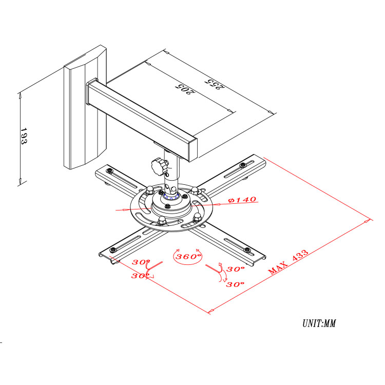 Support de projecteur JYPJ-046